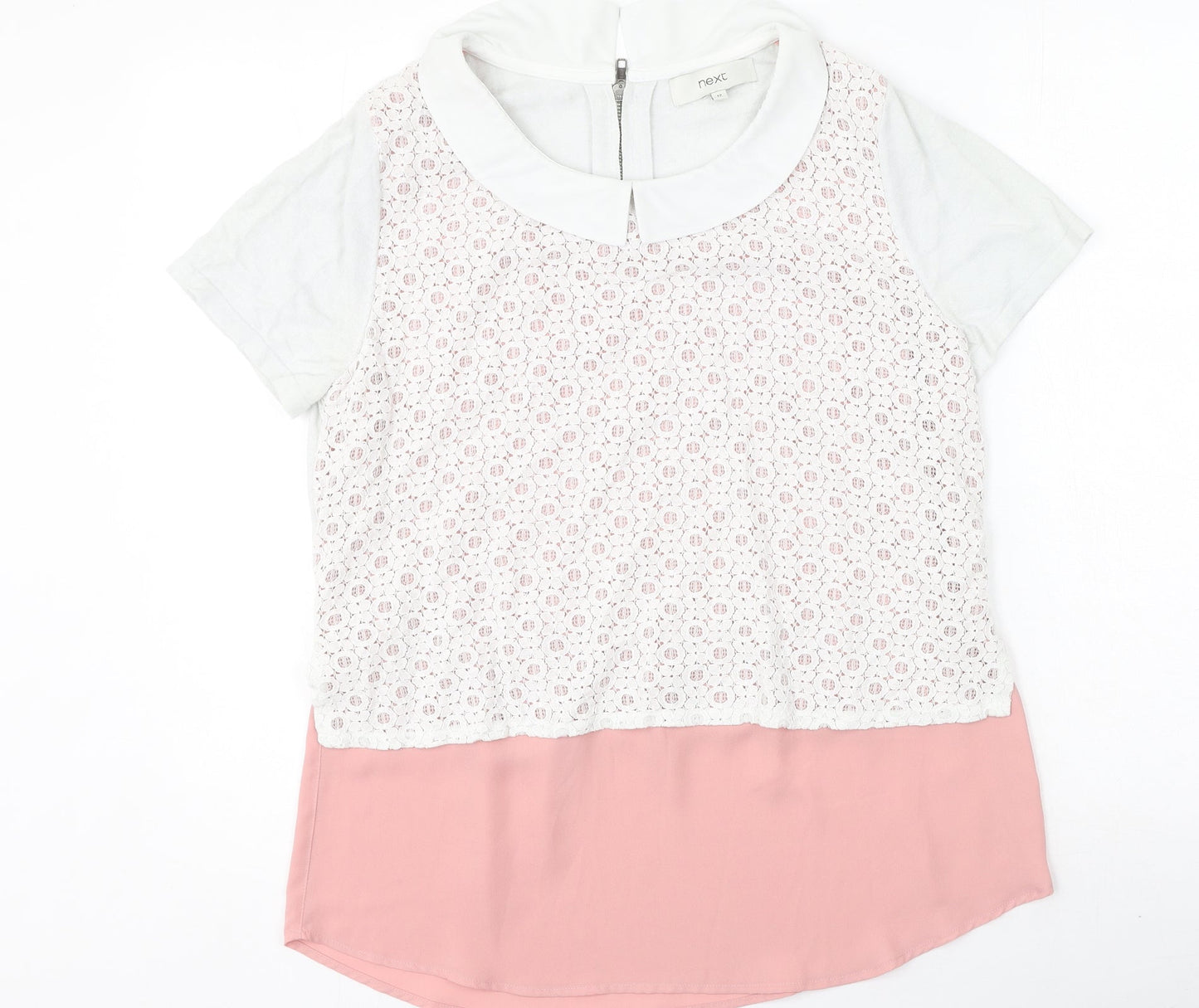 NEXT Womens Multicoloured  Cotton Basic Blouse Size 12 Collared
