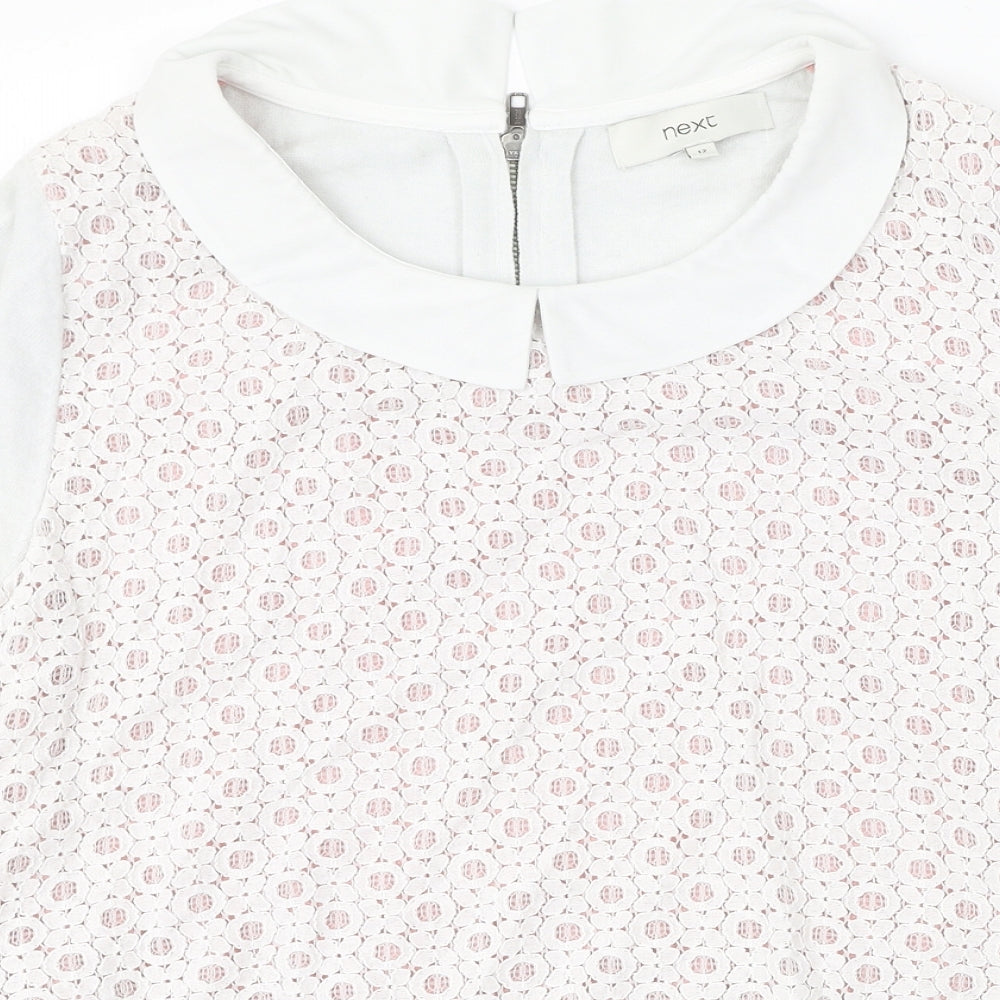 NEXT Womens Multicoloured  Cotton Basic Blouse Size 12 Collared