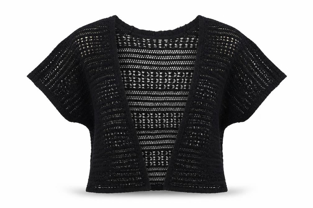 Peacocks Womens Black V-Neck  Acrylic Cardigan Jumper Size M
