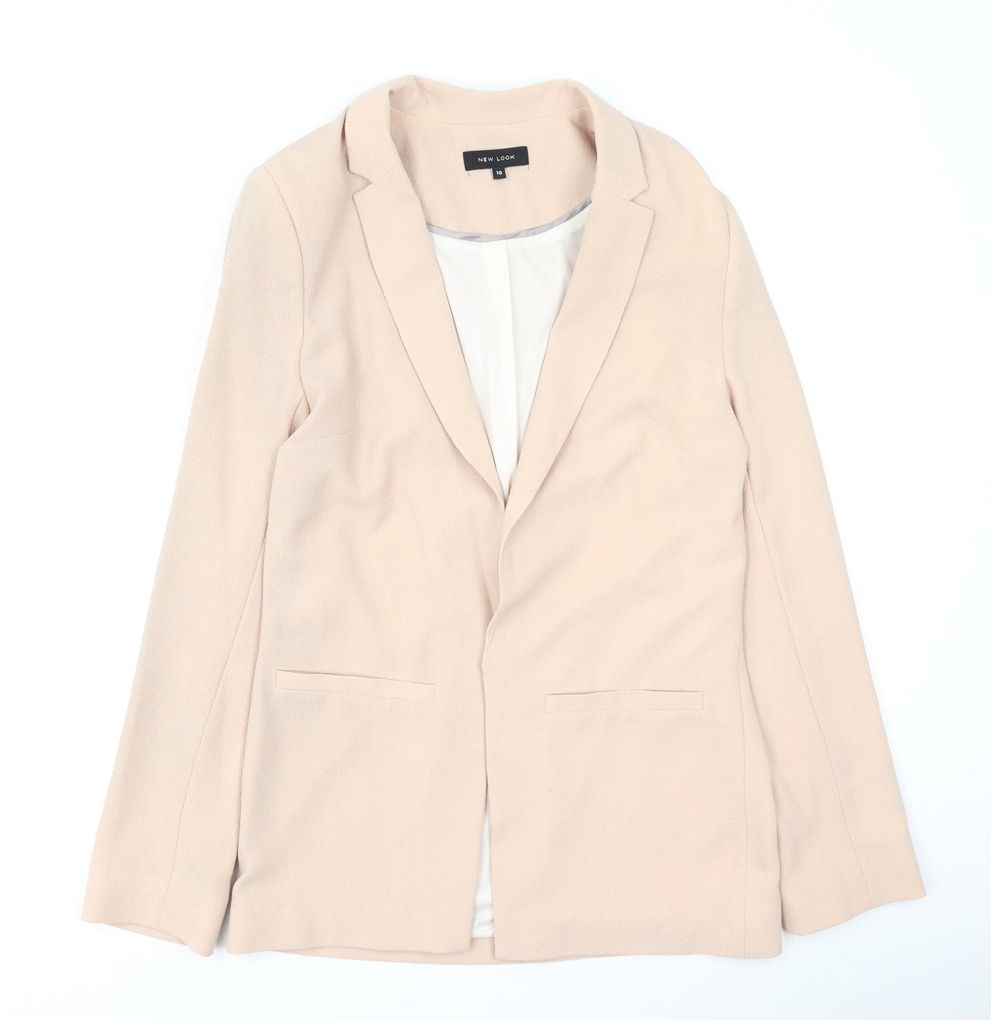 New Look Womens Pink V-Neck  Polyester Cardigan Jumper Size 10