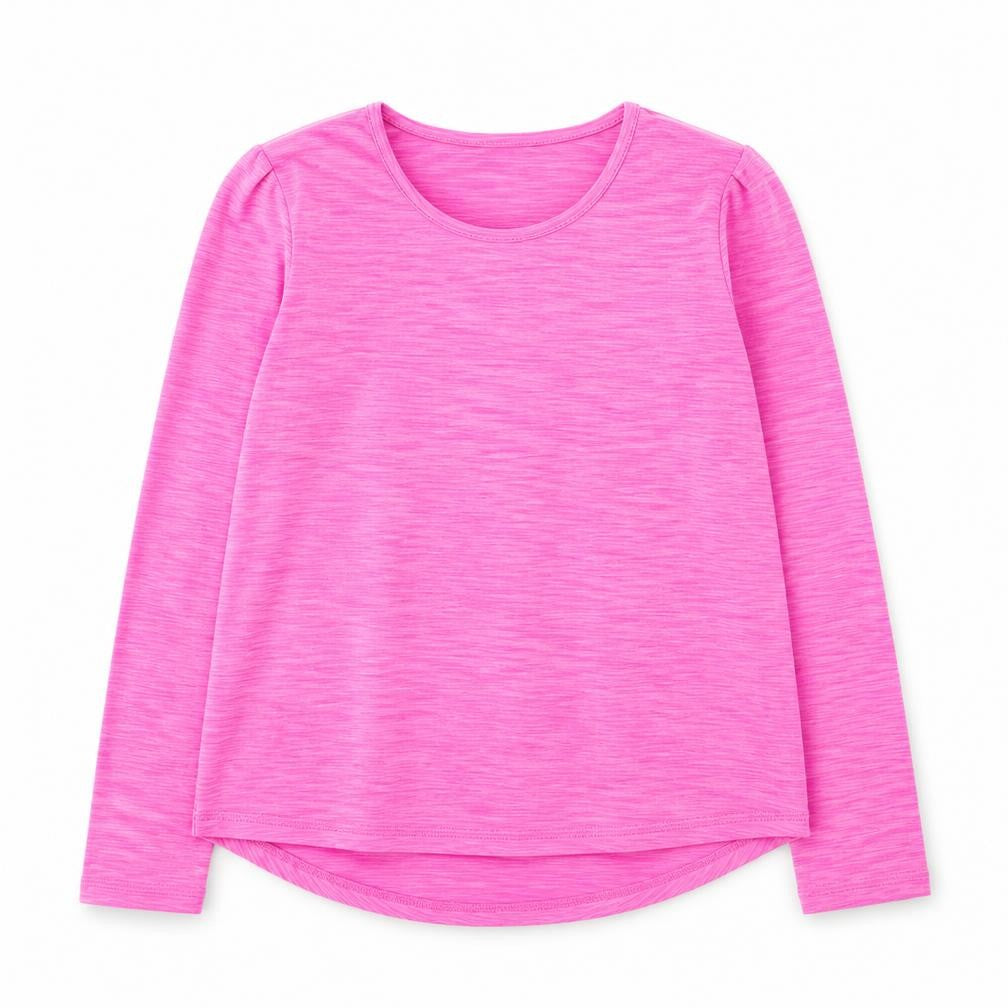 Dunnes Stores Girls Pink  Polyester Basic Casual Size 9-10 Years Round Neck