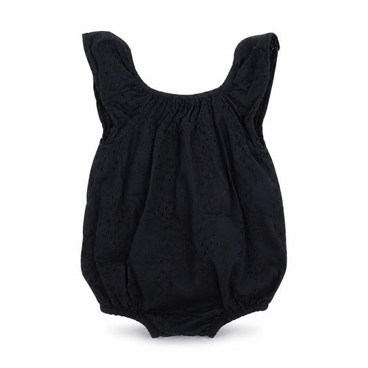 Babyk Girls Black  Cotton Romper Outfit/Set Size 0-3 Months