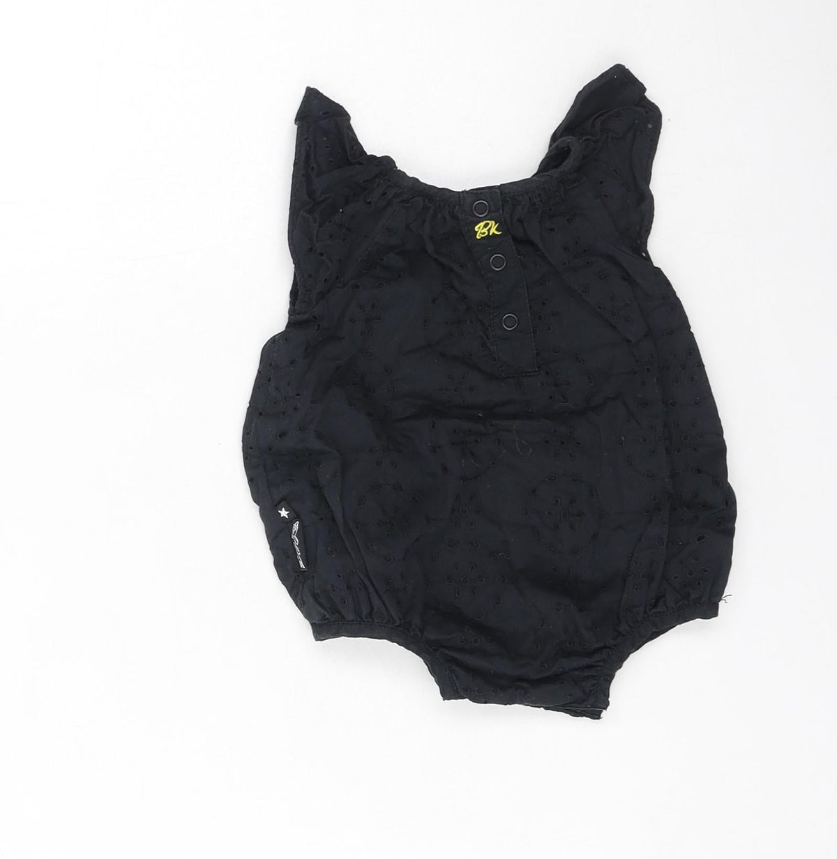 Babyk Girls Black  Cotton Romper Outfit/Set Size 0-3 Months