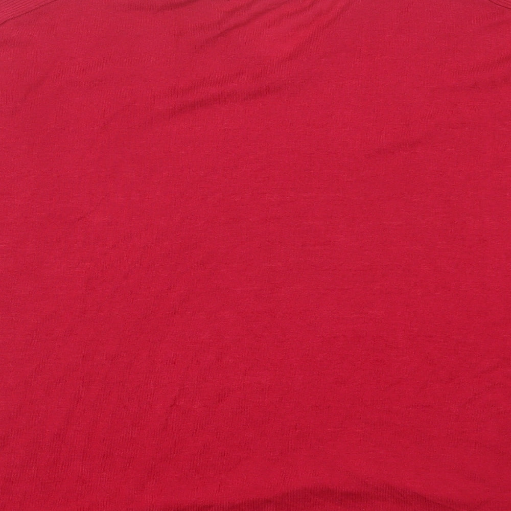 George Womens Pink V-Neck  Viscose Pullover Jumper Size 8