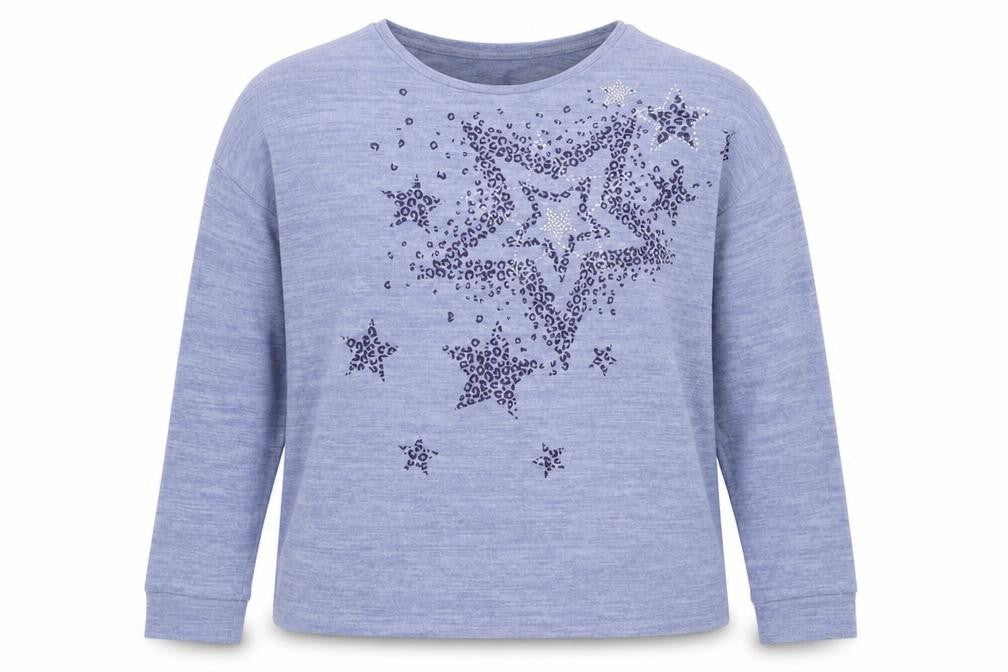 Papaya Womens Purple Crew Neck  Polyester Pullover Jumper Size 12