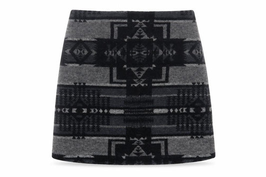 Jasmine & Juliana Womens Grey Geometric Acrylic A-Line Skirt Size 12   Zip