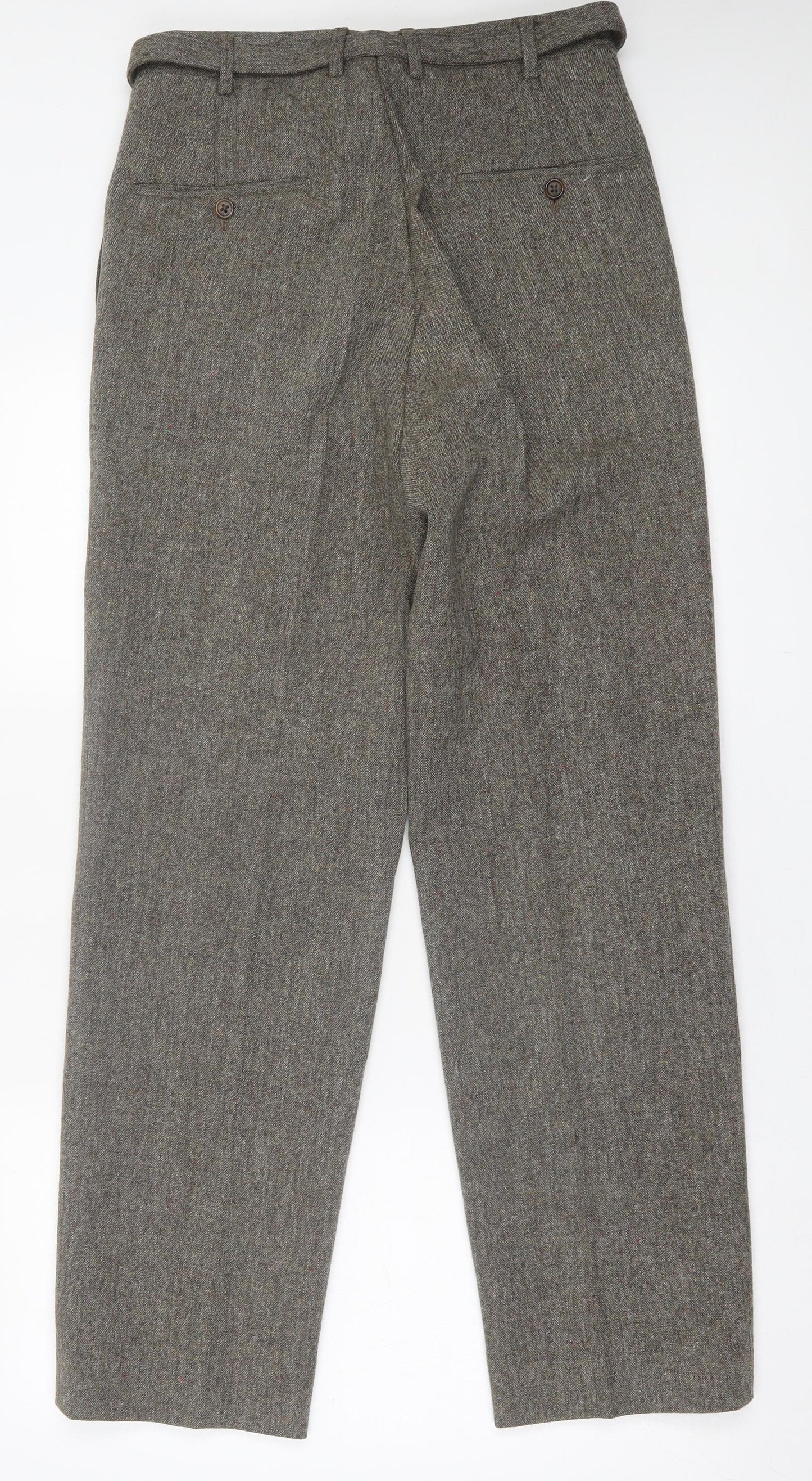 Preworn Womens Brown  Acrylic Trousers  Size 30 in L31 in Regular Hook & Eye