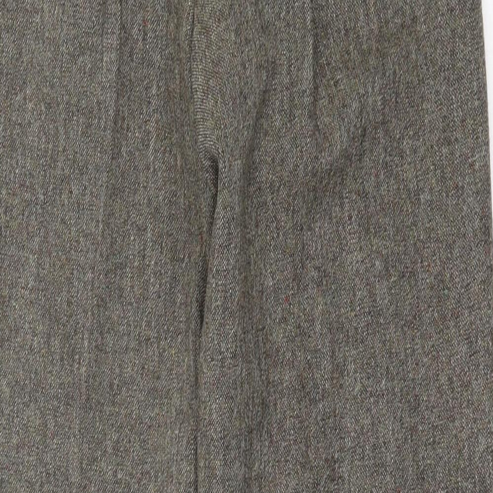 Preworn Womens Brown  Acrylic Trousers  Size 30 in L31 in Regular Hook & Eye