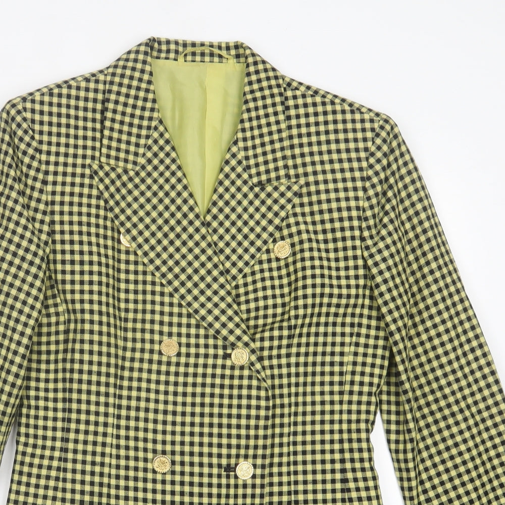 Country Casuals Womens Green Plaid  Jacket  Size 8  Button