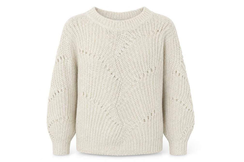 NEXT Womens Beige Crew Neck  Acrylic Pullover Jumper Size S