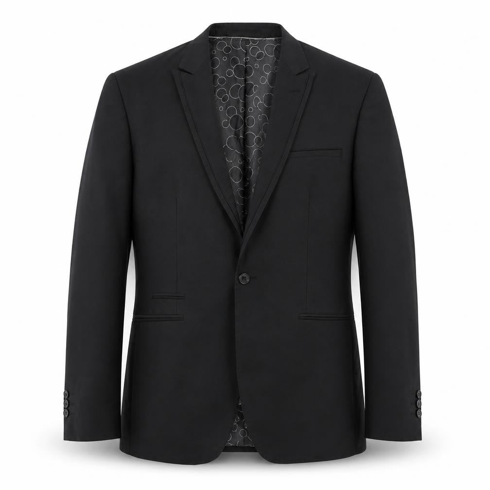 1860 Menswear Mens Grey  Polyester Jacket Suit Jacket Size 38