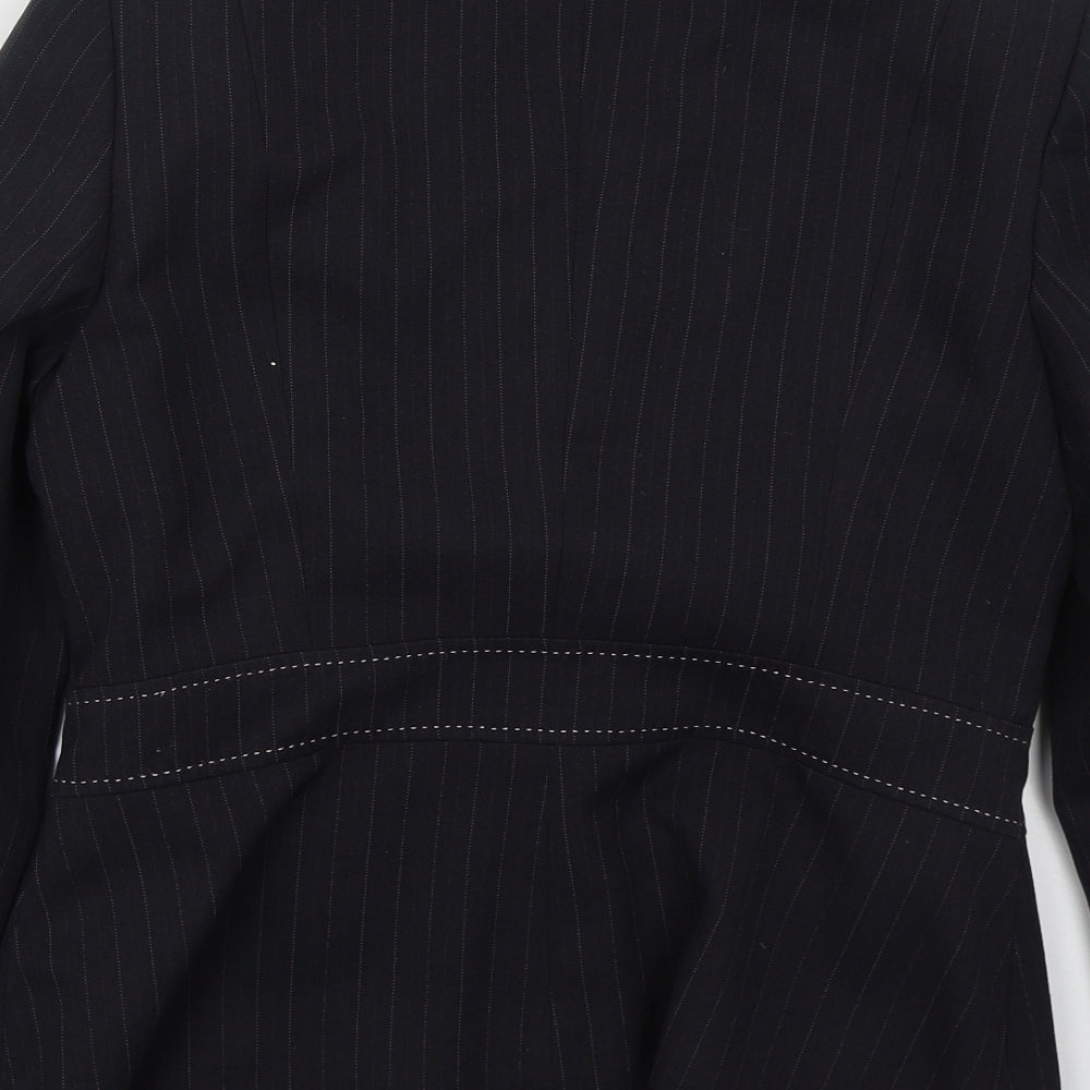 Autonomy Womens Grey Striped Polyester Jacket Suit Jacket Size 14