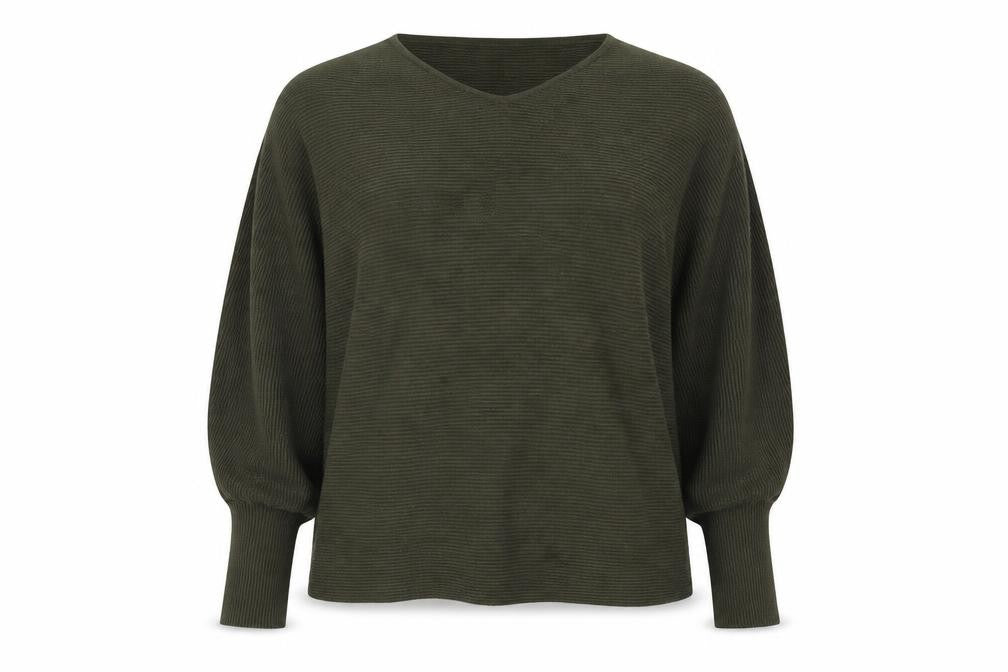 Primark Womens Green Crew Neck  Viscose Pullover Jumper Size 18