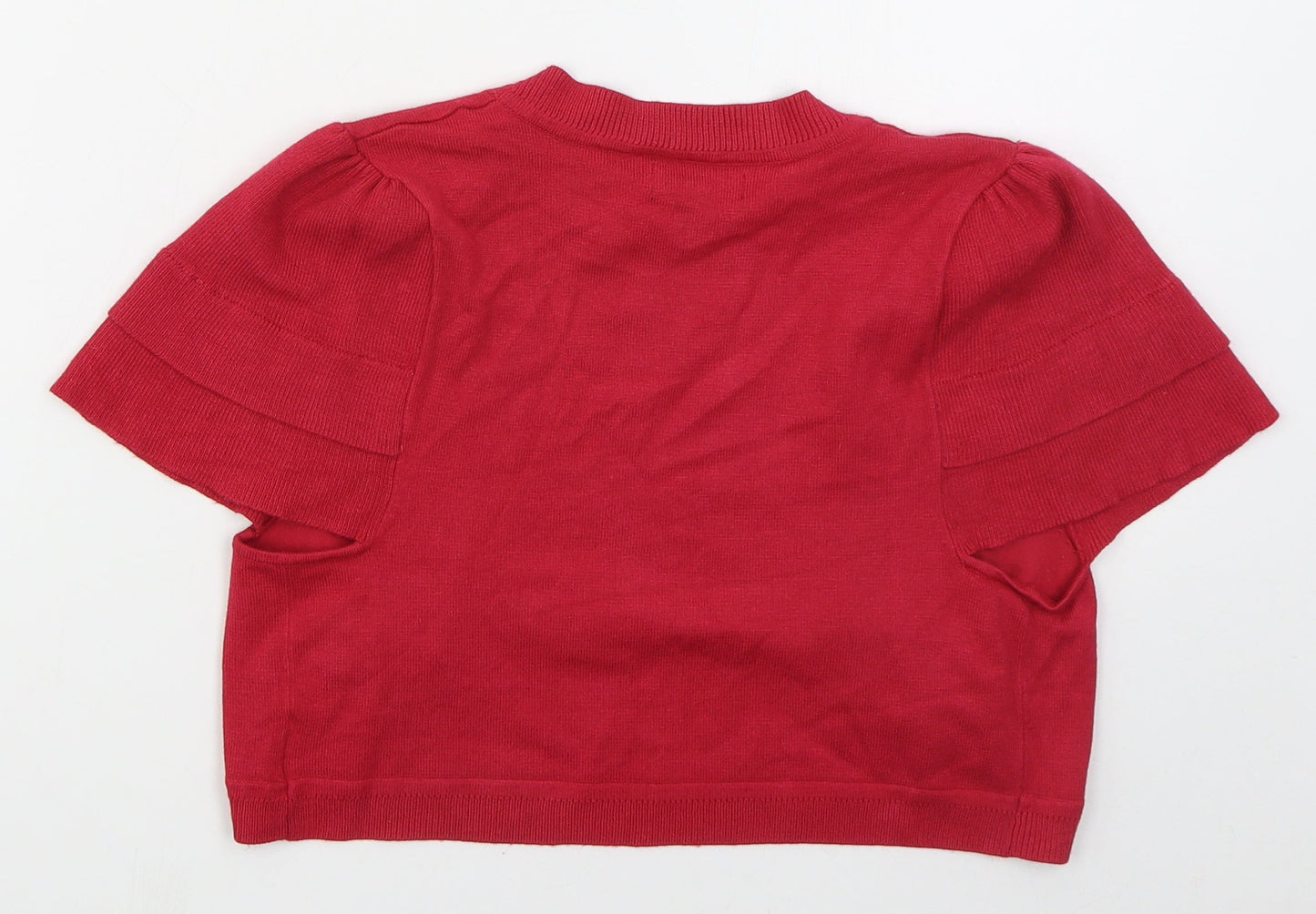 Papaya Womens Pink V-Neck  Viscose Cardigan Jumper Size 12