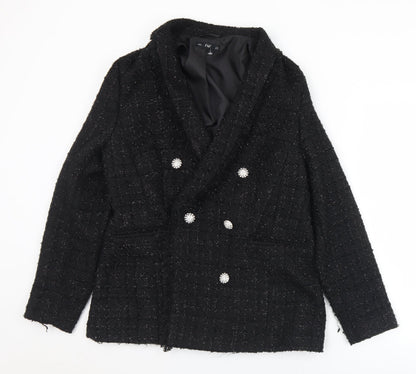 F&F Womens Black   Jacket  Size 14  Button