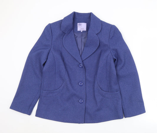 EWM Womens Blue   Jacket  Size 14  Button