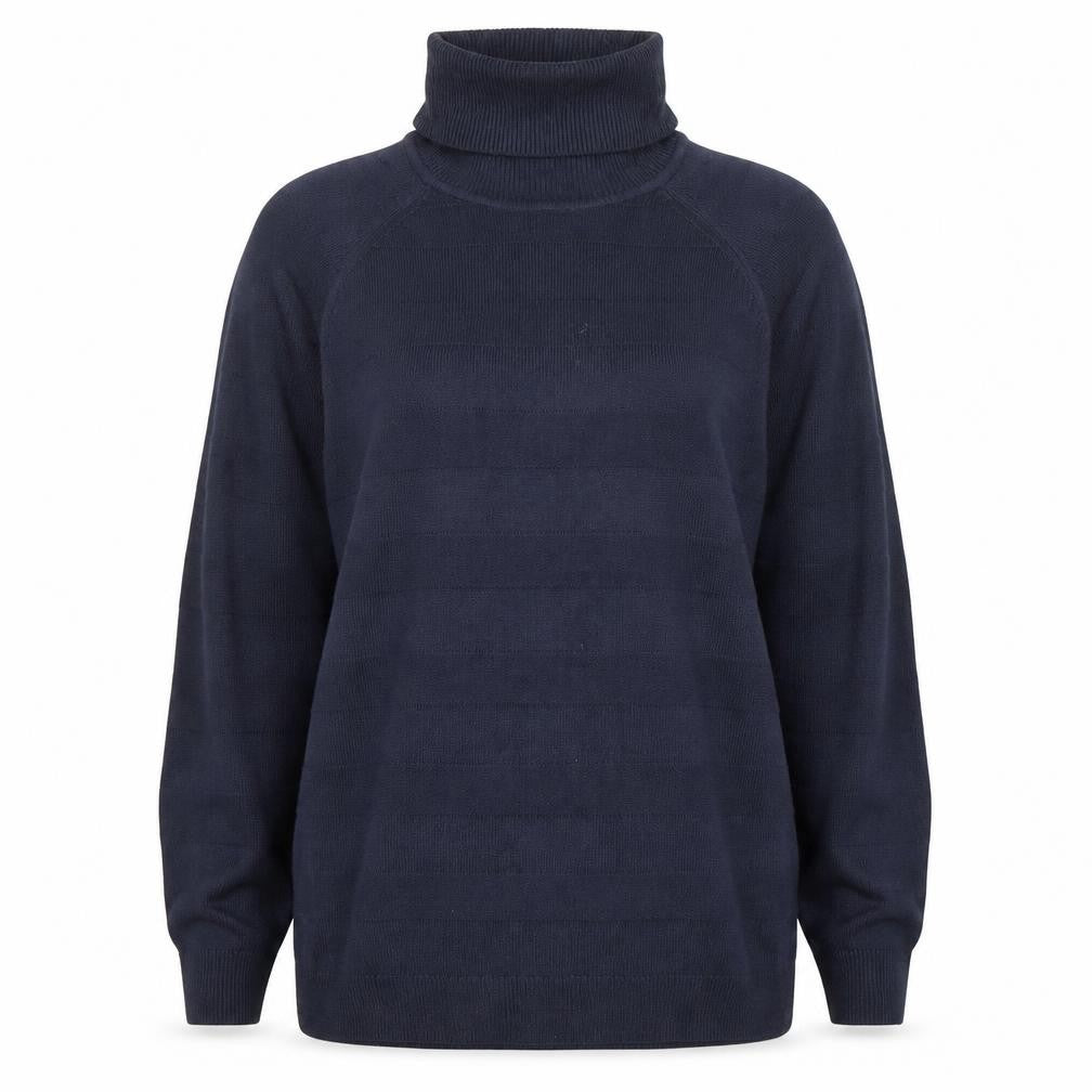 Ridge & Co Womens Blue Roll Neck  Acrylic Pullover Jumper Size 12