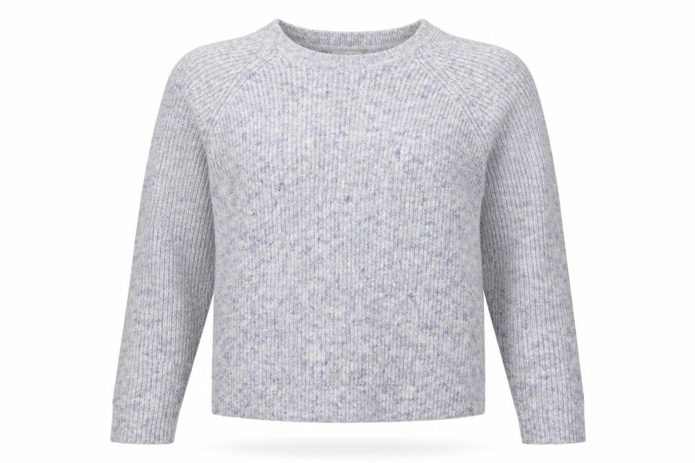 Papaya Womens Blue Crew Neck  Acrylic Pullover Jumper Size M