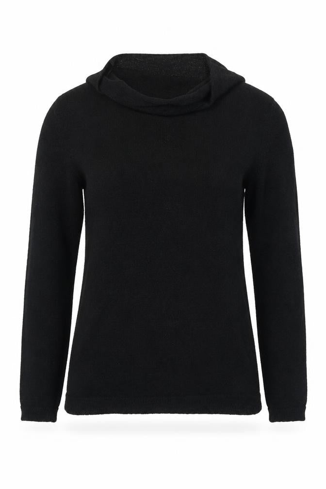 Etxart & Panno Womens Black Cowl Neck  Polyester Pullover Jumper Size S
