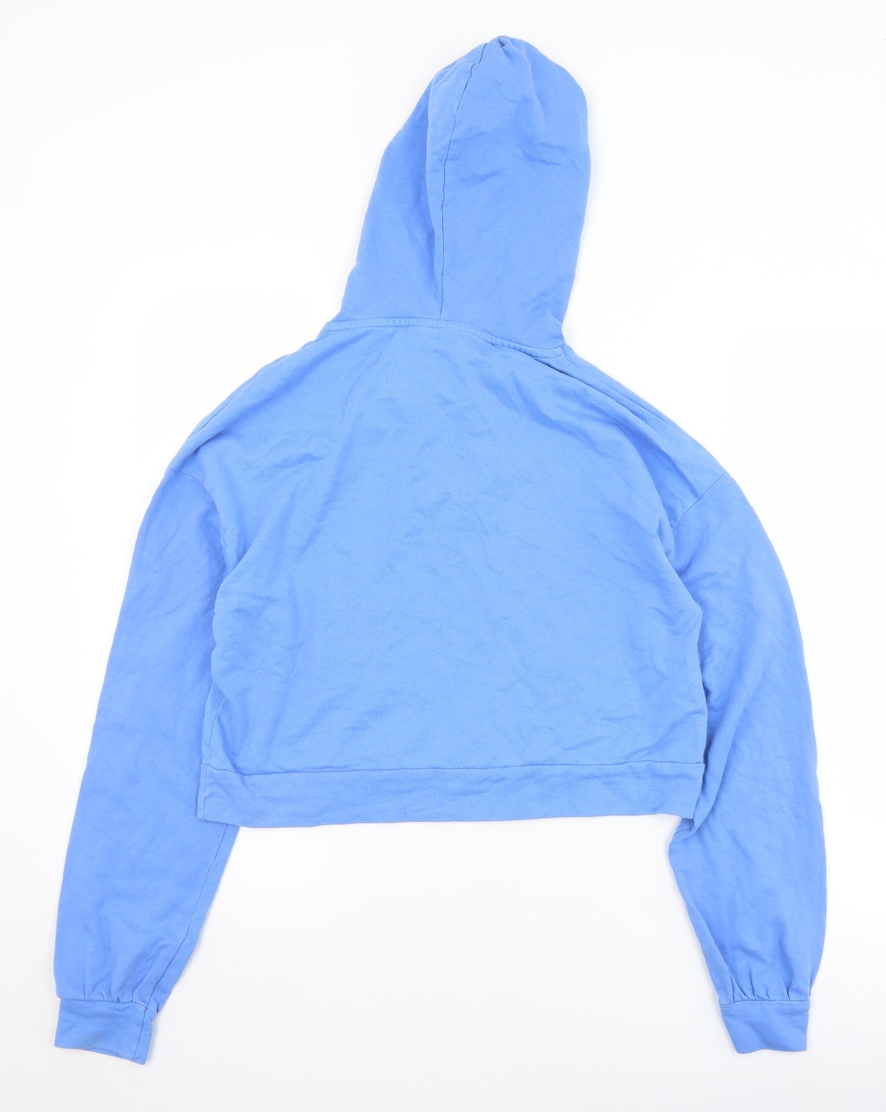 ASOS Womens Blue  Cotton Pullover Hoodie Size 6   - Cropped