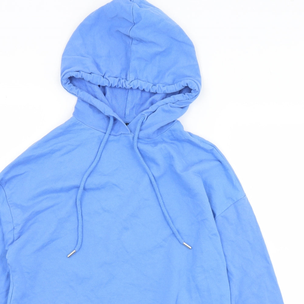 ASOS Womens Blue  Cotton Pullover Hoodie Size 6   - Cropped