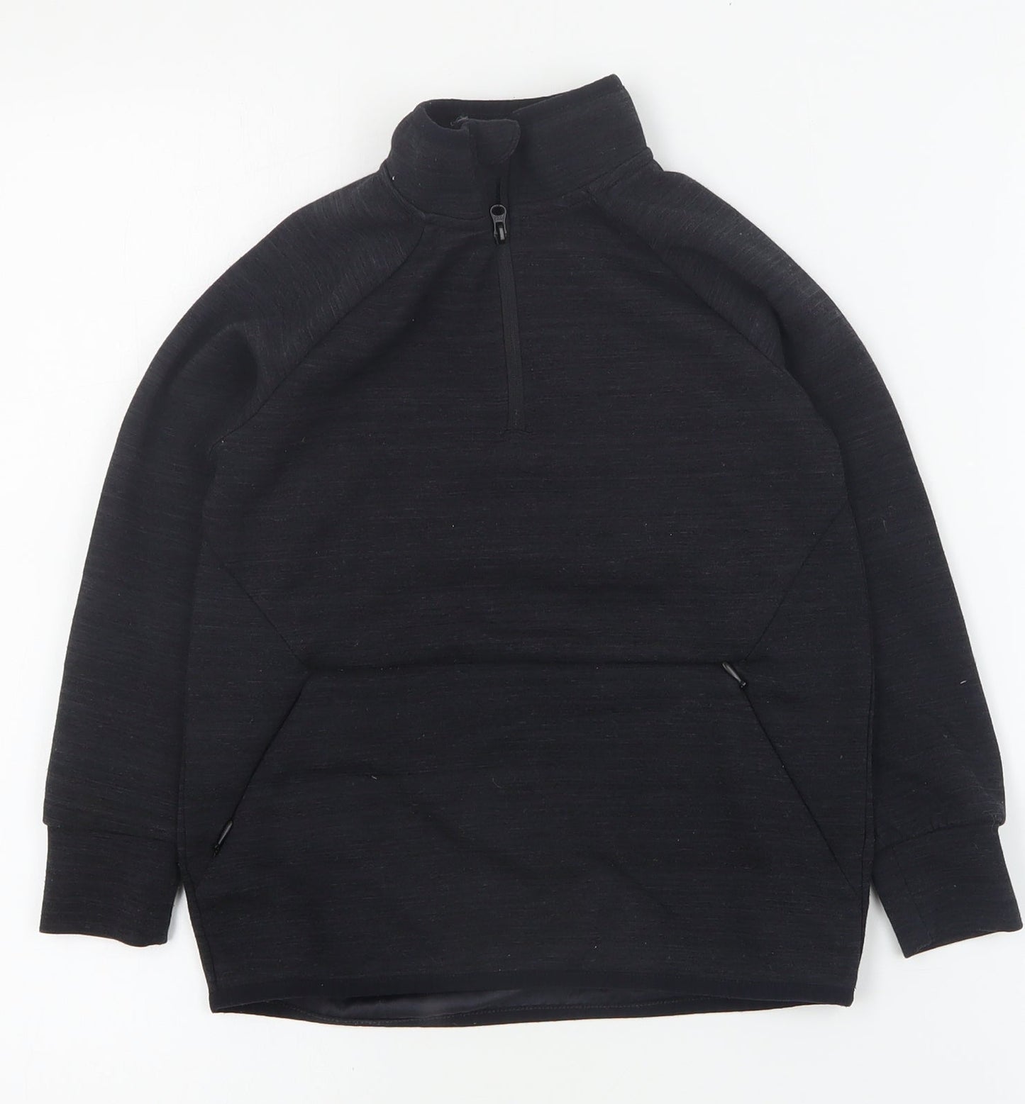 Dunnes Boys Black  Polyester Pullover Sweatshirt Size 6-7 Years  Zip