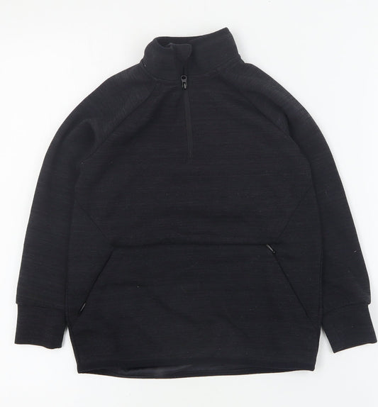 Dunnes Boys Black  Polyester Pullover Sweatshirt Size 6-7 Years  Zip