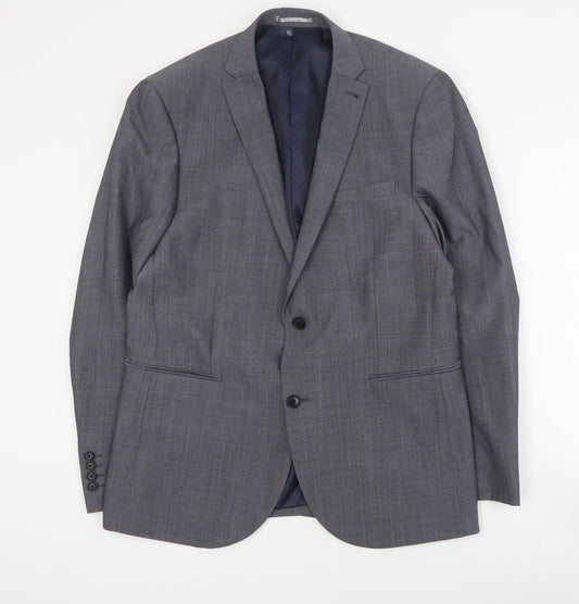 NEXT Mens Grey  Polyester Jacket Blazer Size L