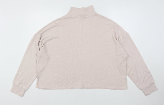 New Look Womens Pink High Neck  Viscose Pullover Jumper Size L