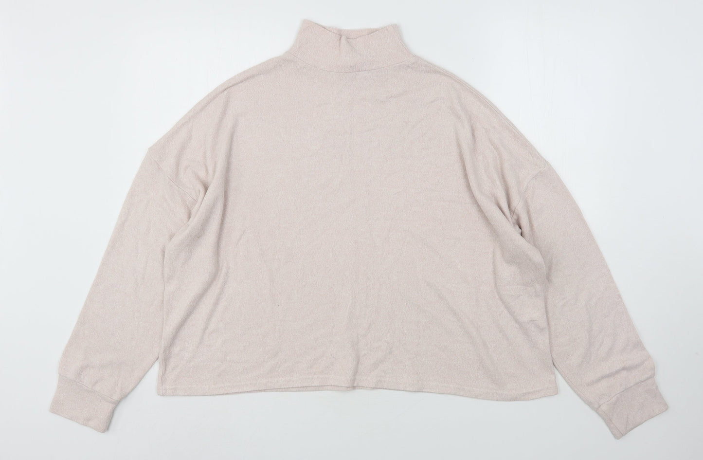 New Look Womens Pink High Neck  Viscose Pullover Jumper Size L