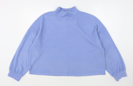 New Look Womens Blue High Neck  Polyester Pullover Jumper Size L