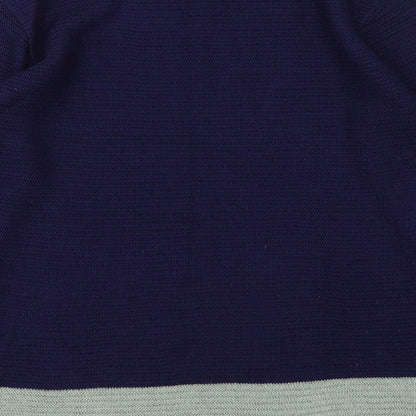 Mitzy Womens Blue Round Neck  Acrylic Pullover Jumper Size S