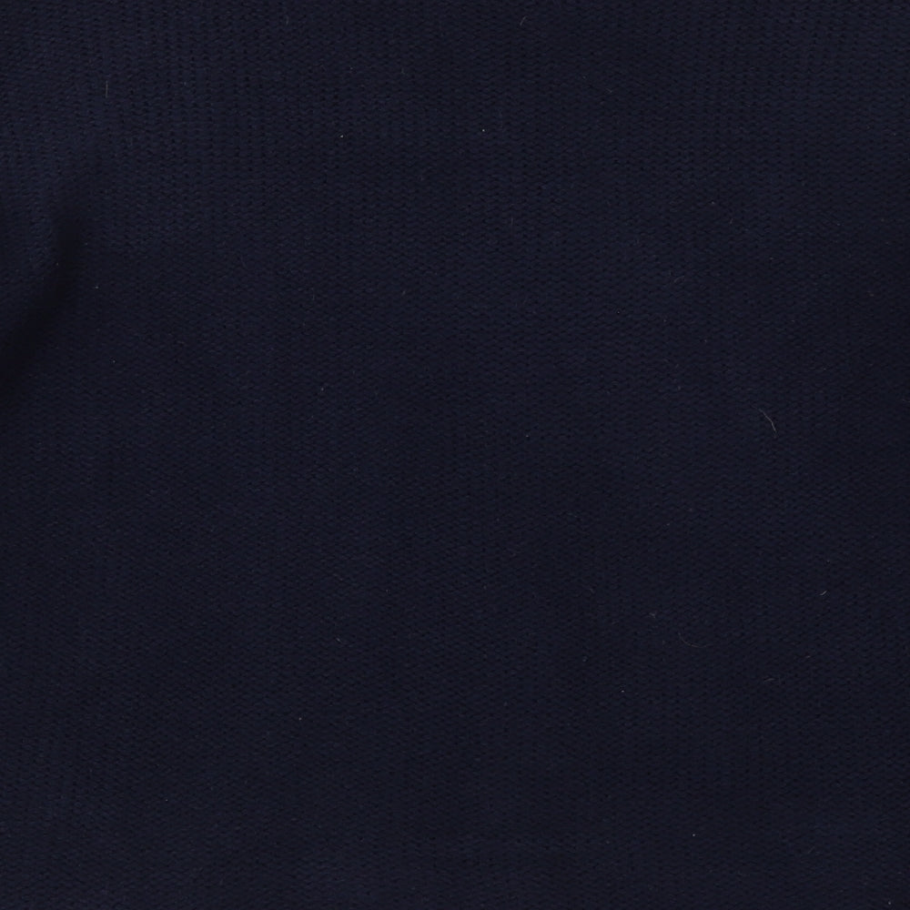 George Womens Blue Round Neck  Acrylic Pullover Jumper Size L
