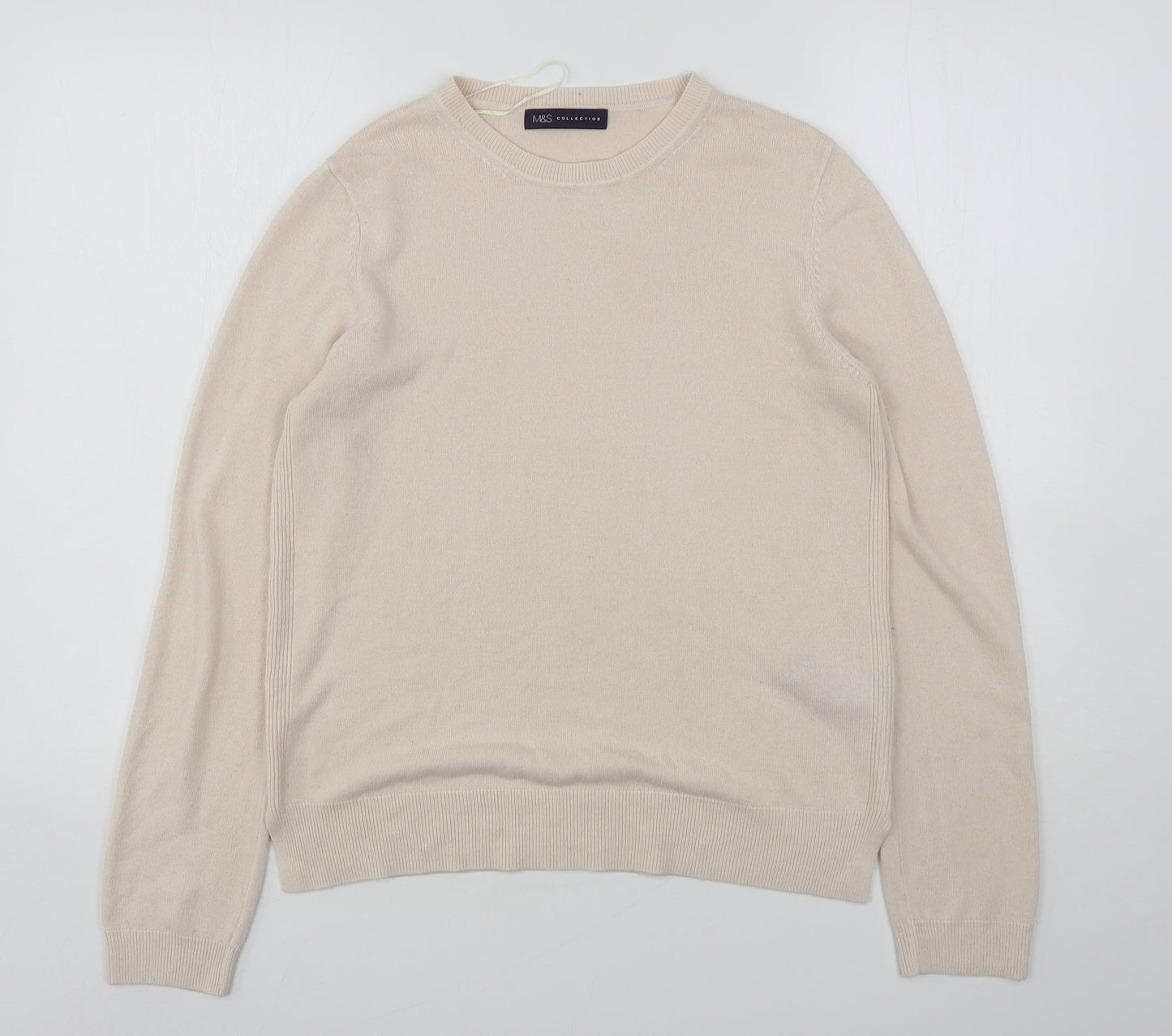 Marks and Spencer Womens Pink Round Neck  Acrylic Pullover Jumper Size 12