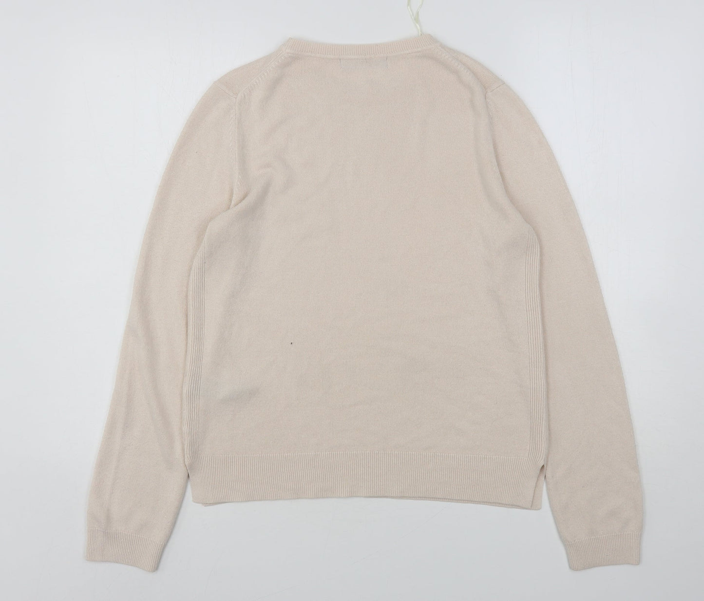 Marks and Spencer Womens Pink Round Neck  Acrylic Pullover Jumper Size 12