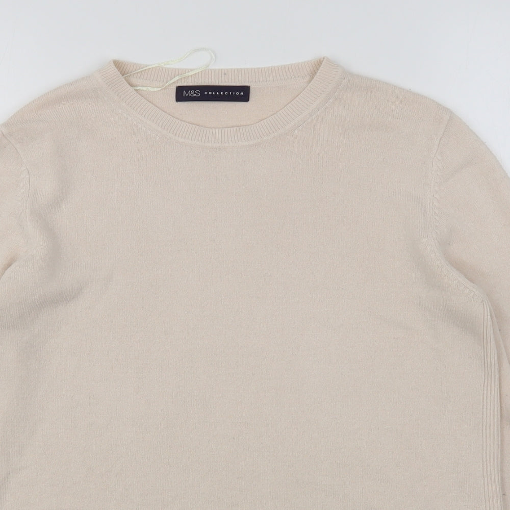 Marks and Spencer Womens Pink Round Neck  Acrylic Pullover Jumper Size 12