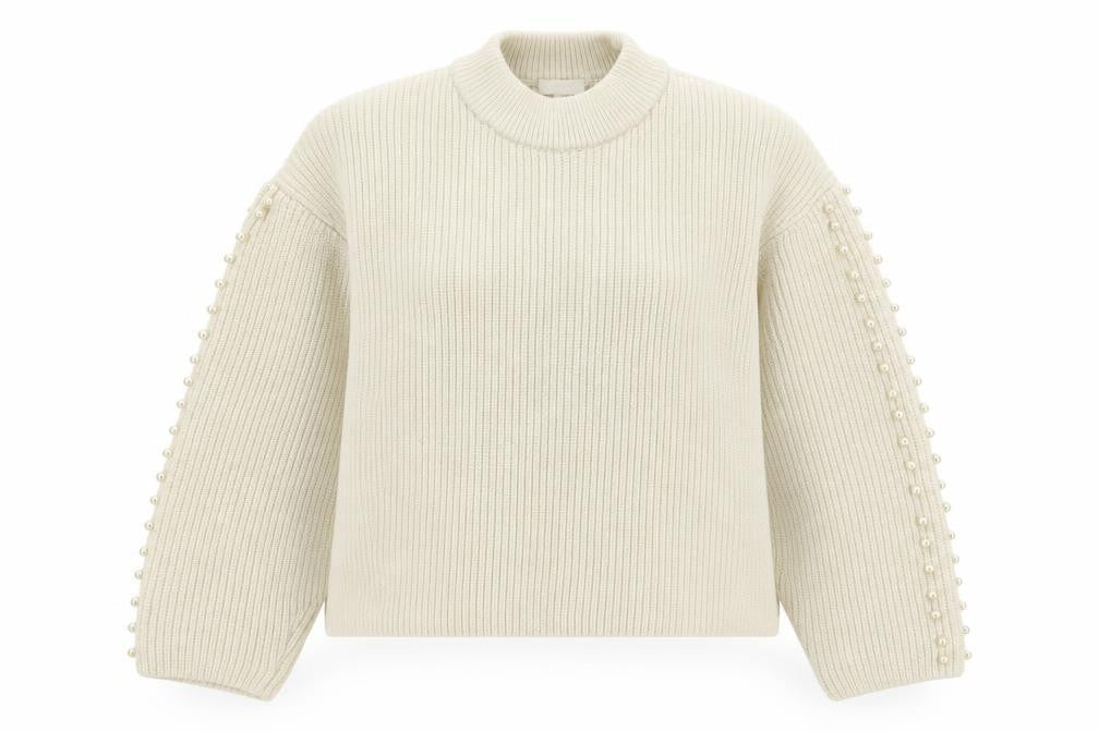 H&M Womens Beige High Neck  Polyester Pullover Jumper Size M