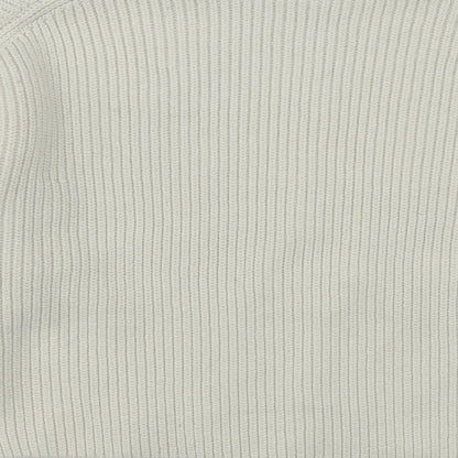 H&M Womens Beige High Neck  Polyester Pullover Jumper Size M