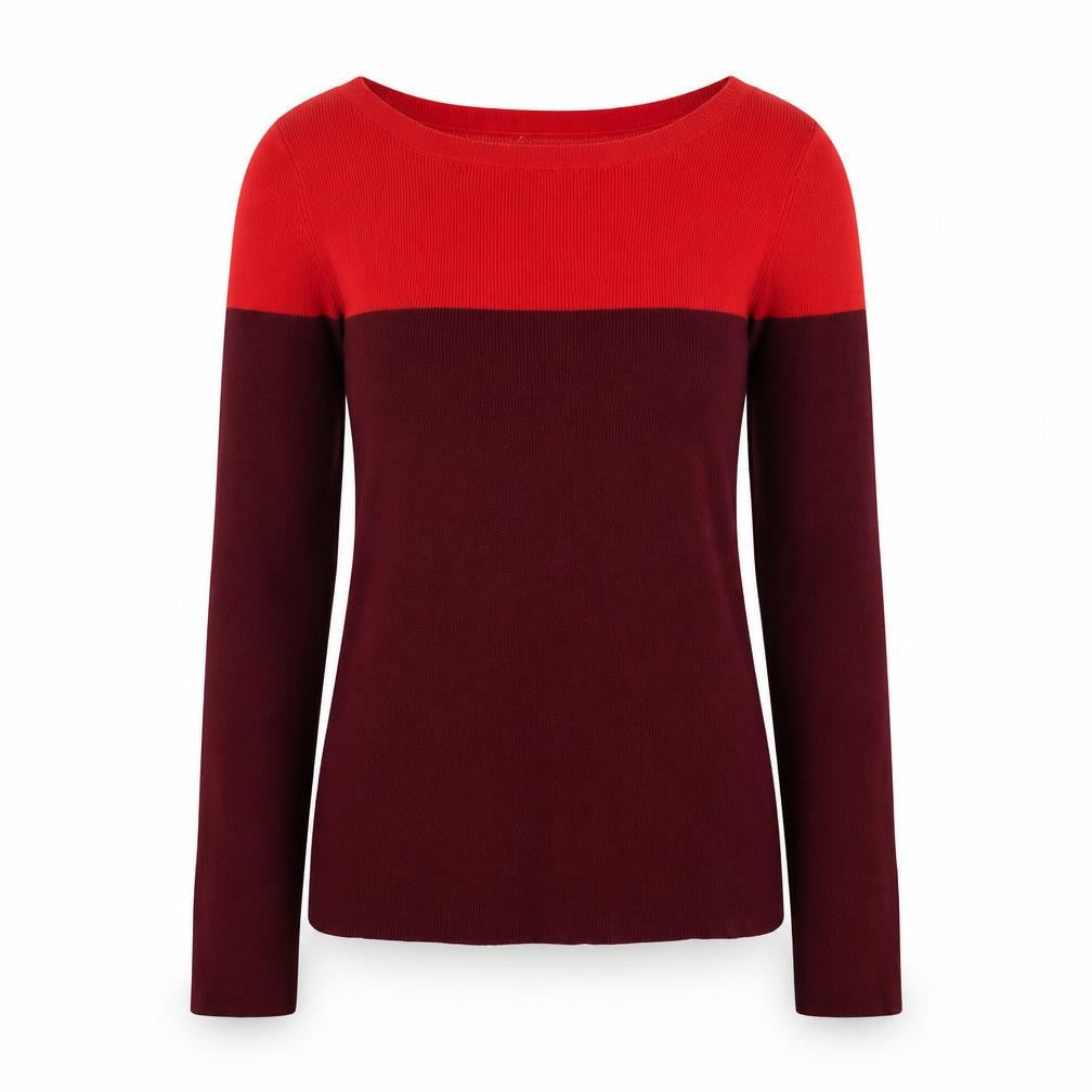 Oasis Womens Purple Colourblock Viscose Pullover Sweatshirt Size XS