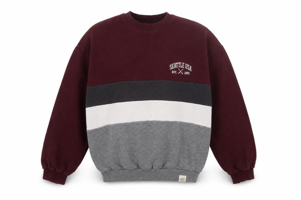 Pull&Bear Mens Purple  Cotton Pullover Sweatshirt Size XS   - XXS