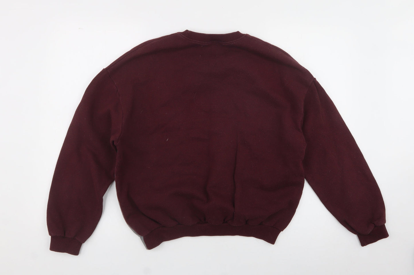 Pull&Bear Mens Purple  Cotton Pullover Sweatshirt Size XS   - XXS