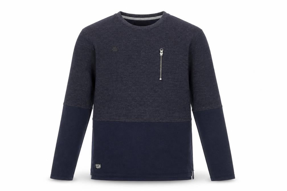 Twisted Soul Mens Blue Round Neck  Cotton Pullover Jumper Size S