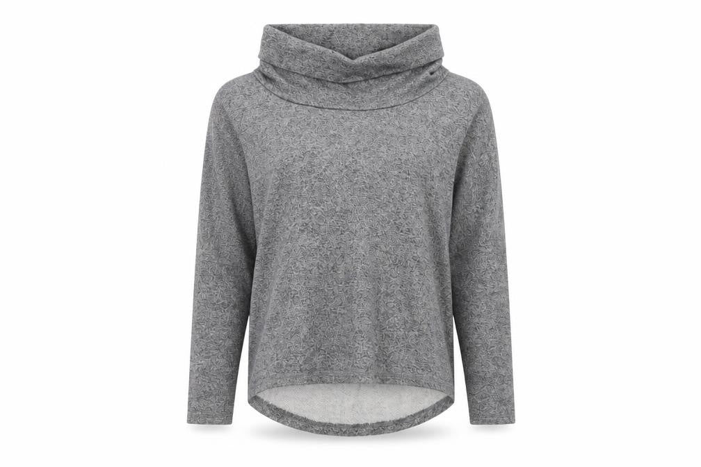 TU Womens Grey Roll Neck  Cotton Pullover Jumper Size 12