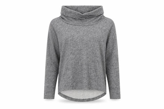 Tu Womens Grey Roll Neck  Cotton Pullover Jumper Size 12