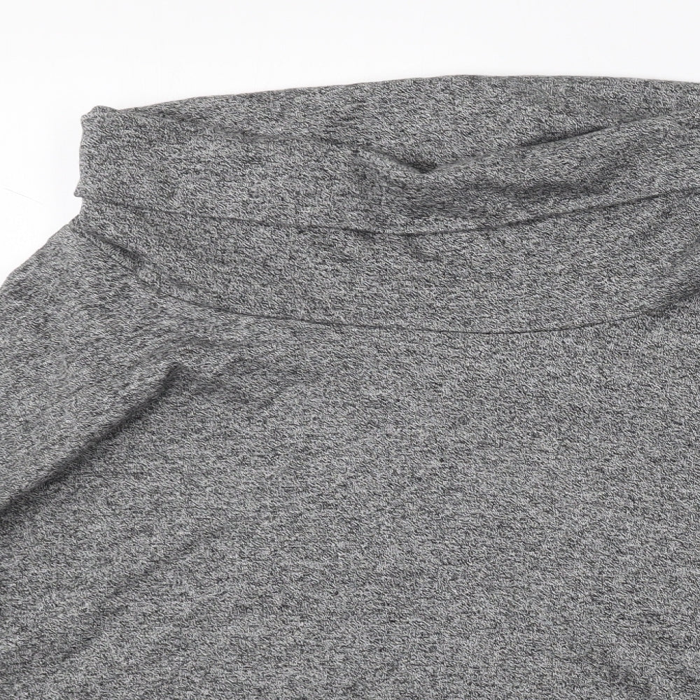 TU Womens Grey Roll Neck  Cotton Pullover Jumper Size 12