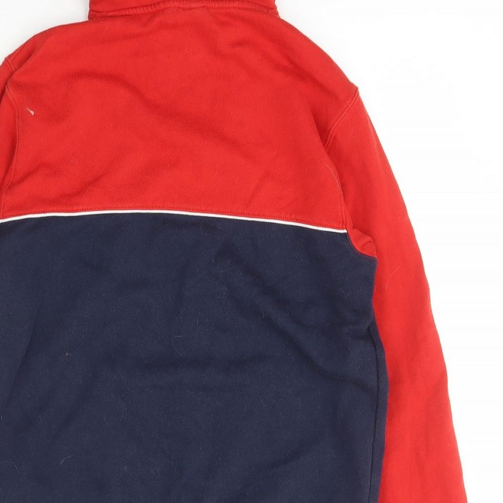 H&M Womens Red Striped Cotton Pullover Hoodie Size S  Pullover