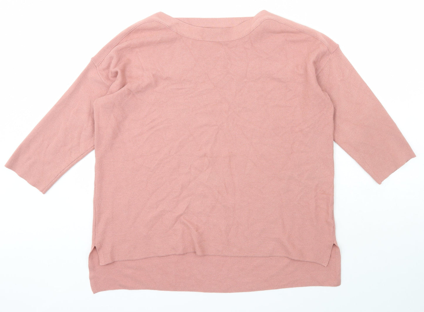 Le Conte Womens Pink Boat Neck  Modal Pullover Jumper Size 14