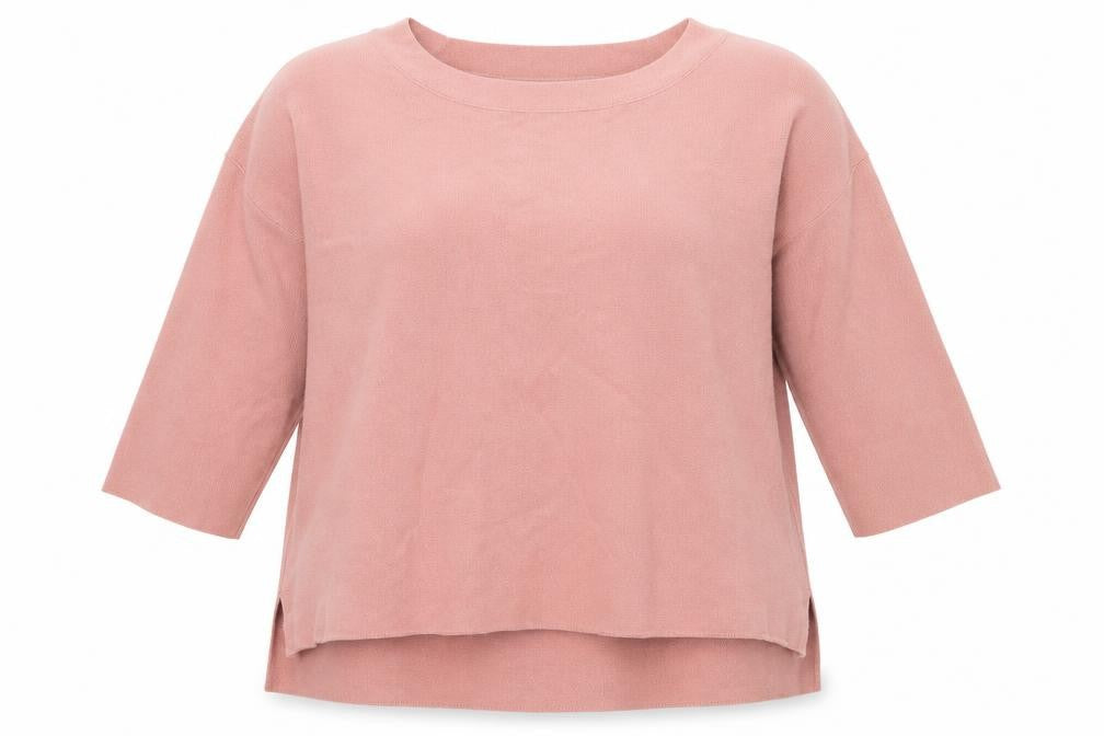 Le Conte Womens Pink Boat Neck  Modal Pullover Jumper Size 14