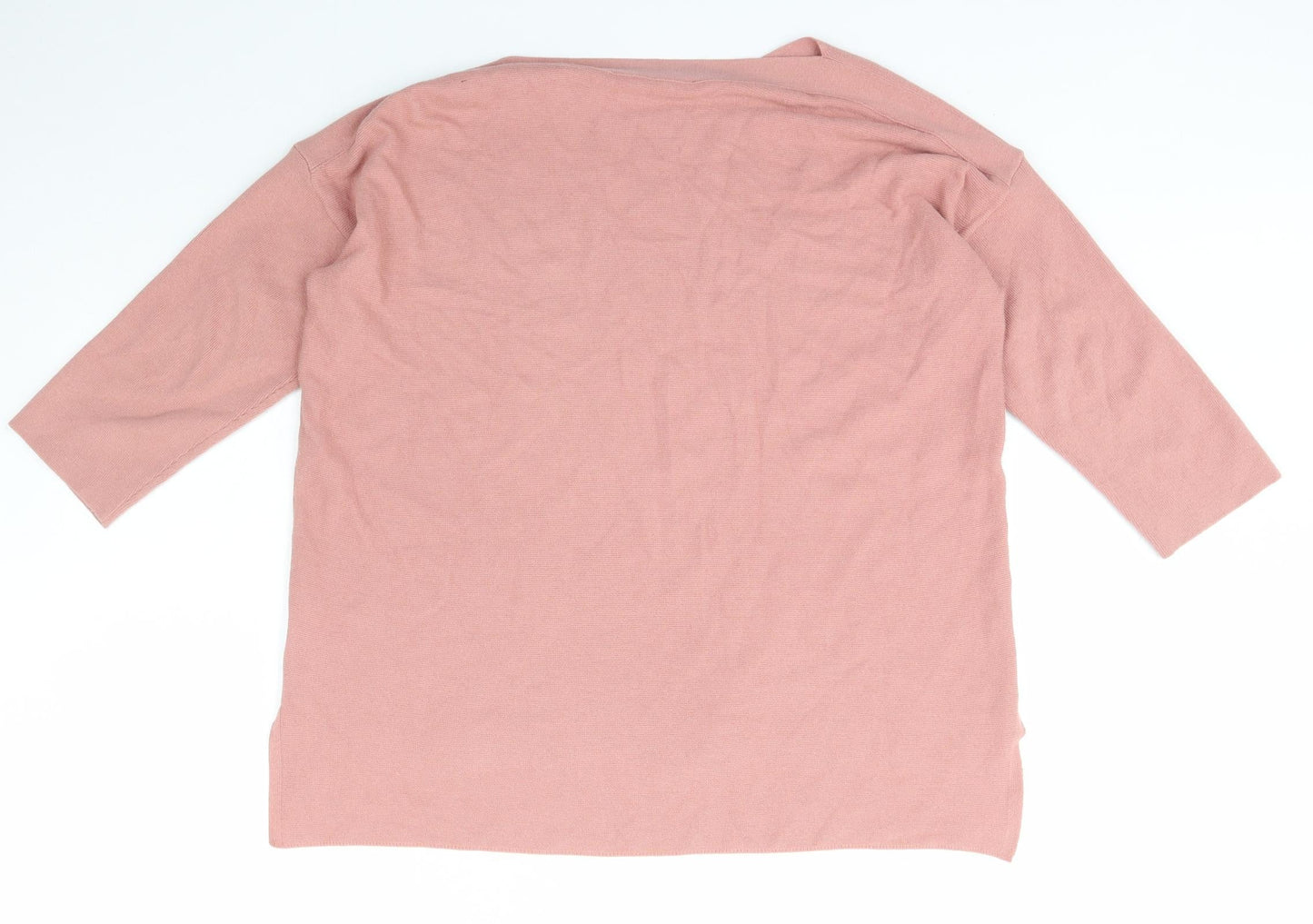 Le Conte Womens Pink Boat Neck  Modal Pullover Jumper Size 14