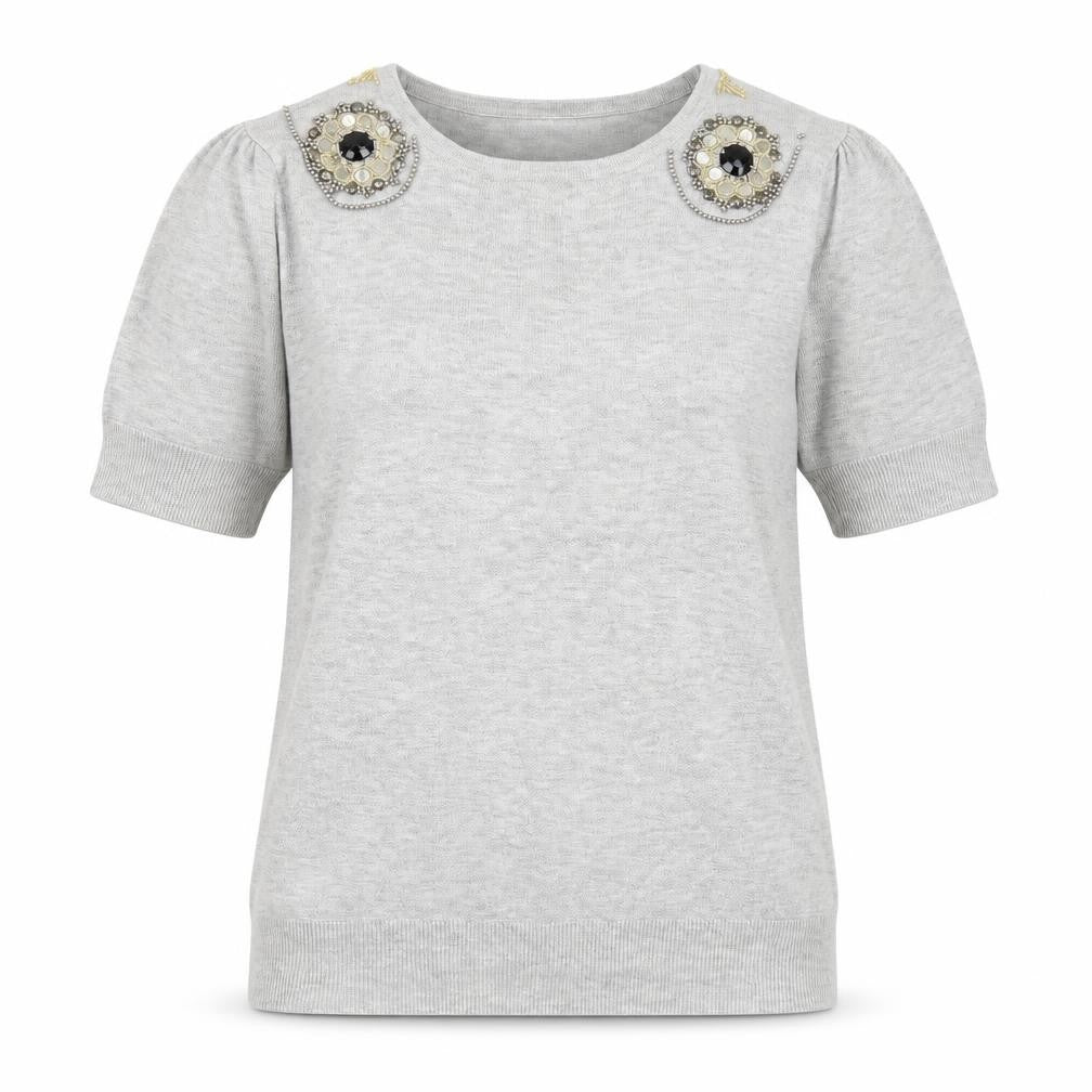 Atmosphere Womens Grey Round Neck  Viscose Pullover Jumper Size 8